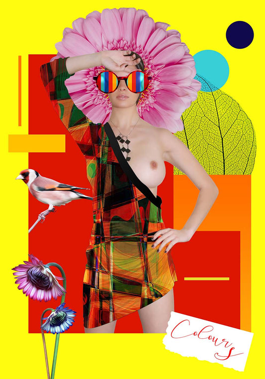 Collage colours poster d'autore