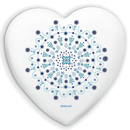 Cuore in Ceramica Artigianale  – Decorazione Moderna astratta