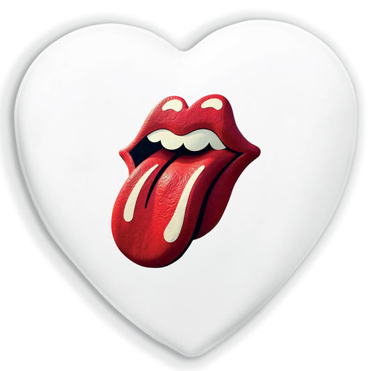 Cuore in Ceramica Artigianale  – decorazione moderna linguaccia pop art
