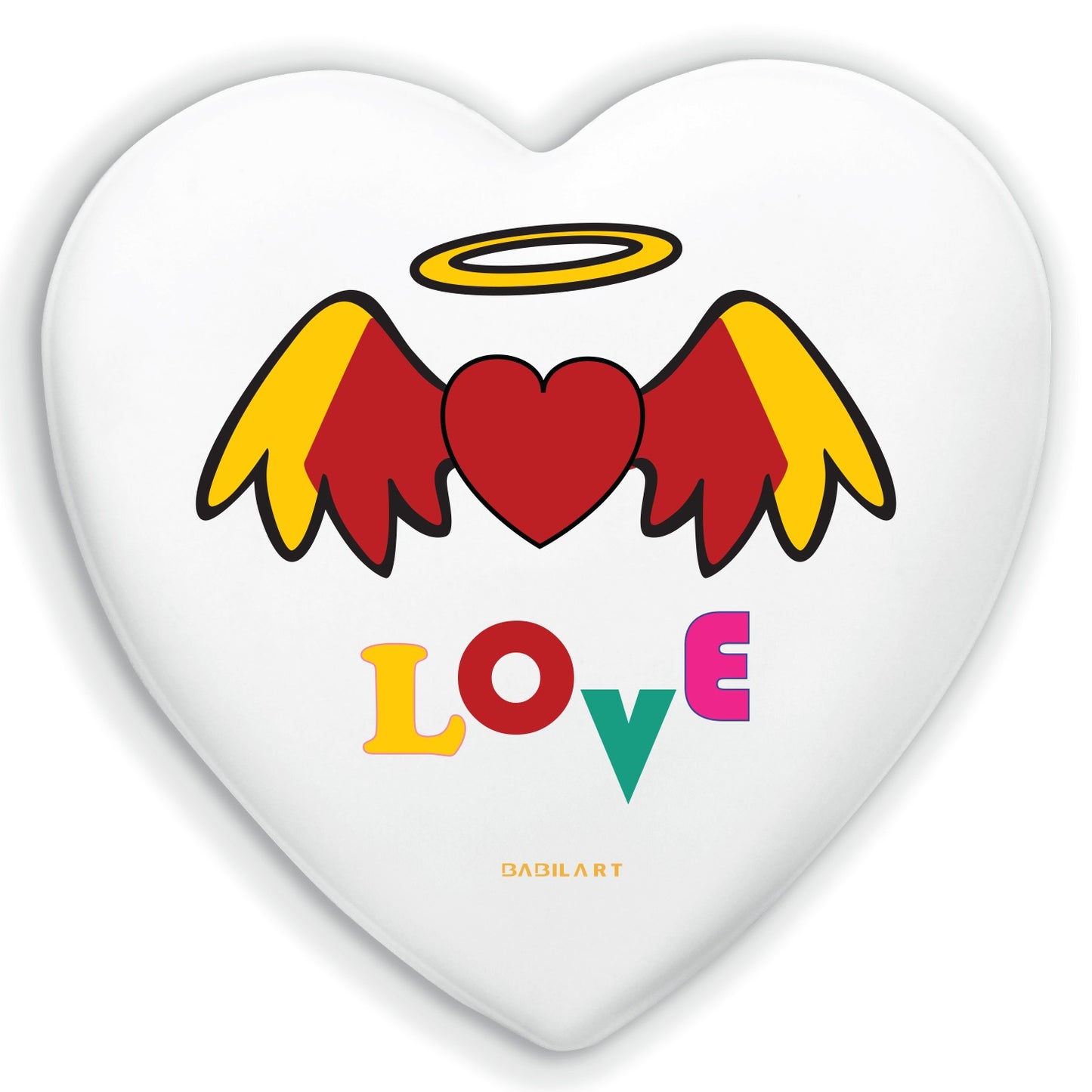 Cuore in Ceramica Artigianale  – Decorazione Moderna Love pop art