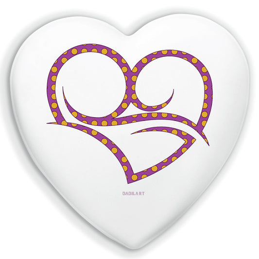 Cuore in Ceramica Artigianale  – grafica luminaria a forma di cuore