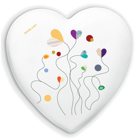 Cuore in Ceramica Artigianale  – Decorazione Moderna con palloncini