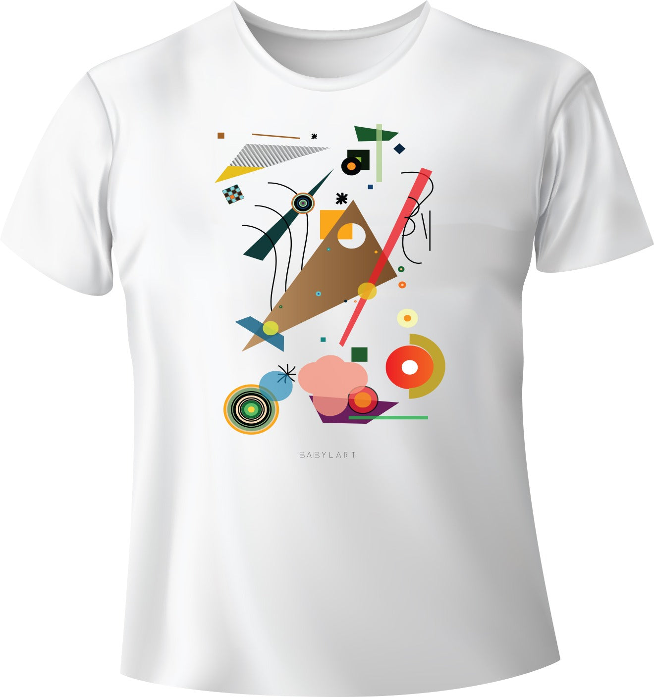 Geometric vibes T-shirt girocollo bianca manica corta