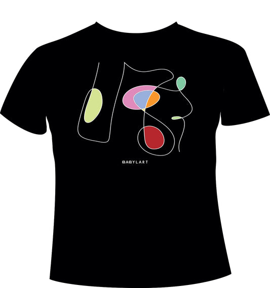 Minimal T-shirt girocollo nera manica corta