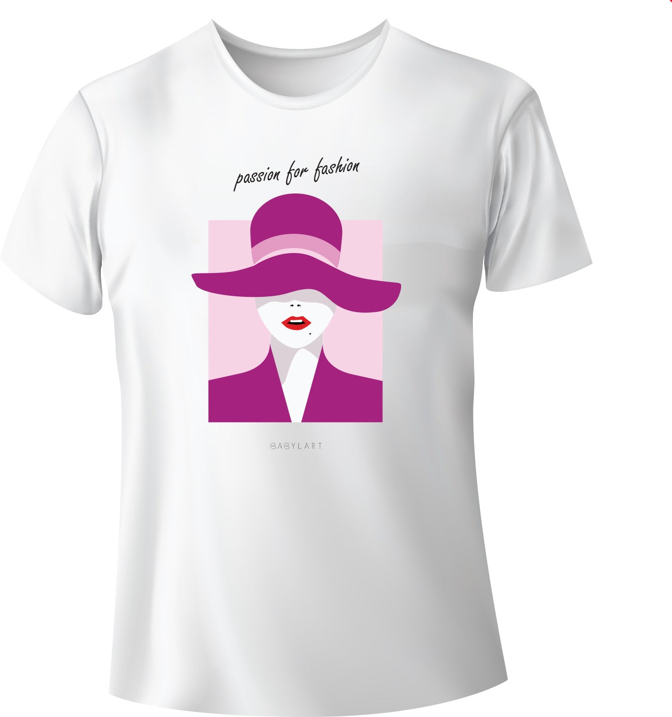 Passion for fashion T-shirt girocollo bianca manica corta