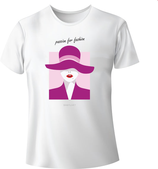 Passion for fashion T-shirt girocollo bianca manica corta