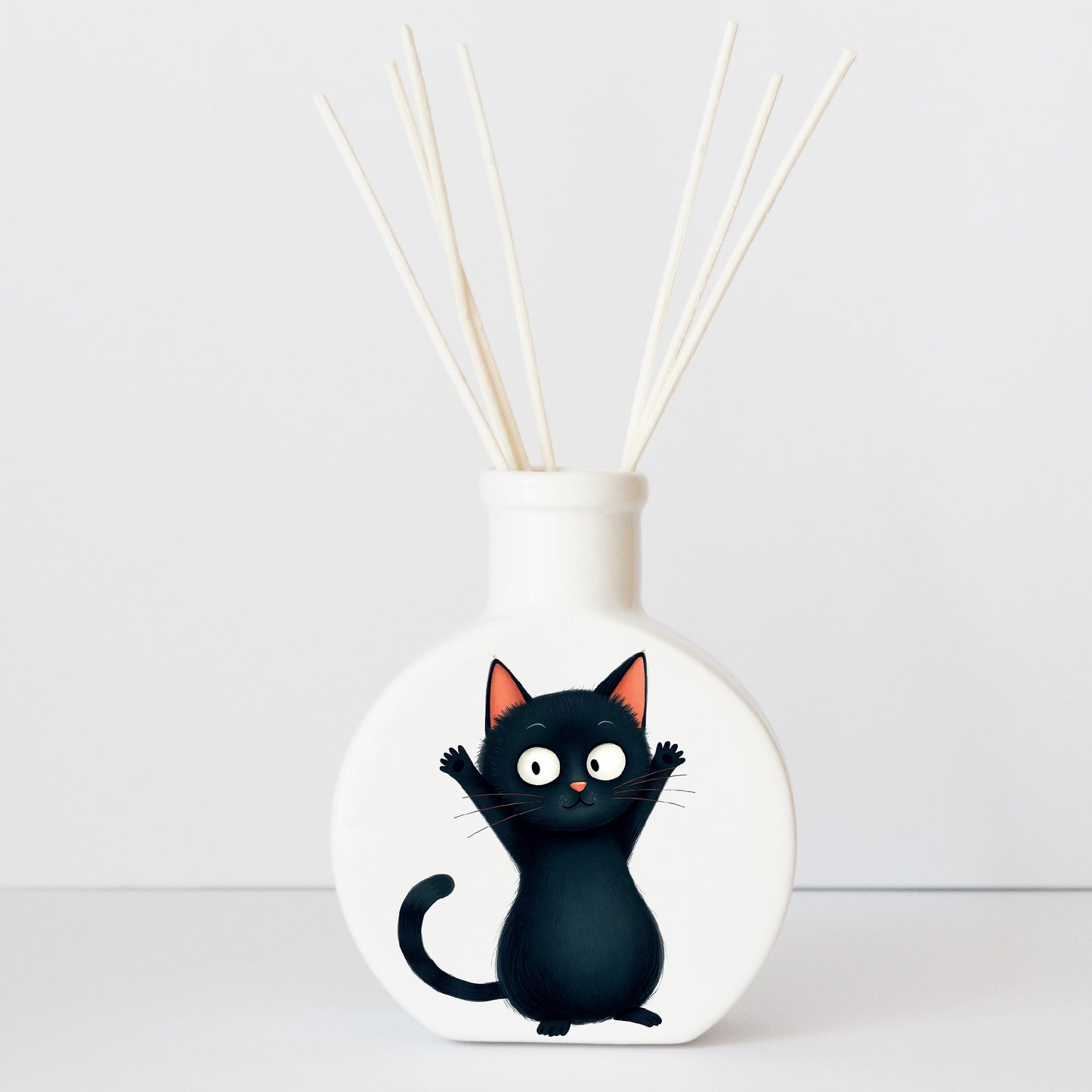 Profumatore in ceramica con grafica d’autore “Gattino"