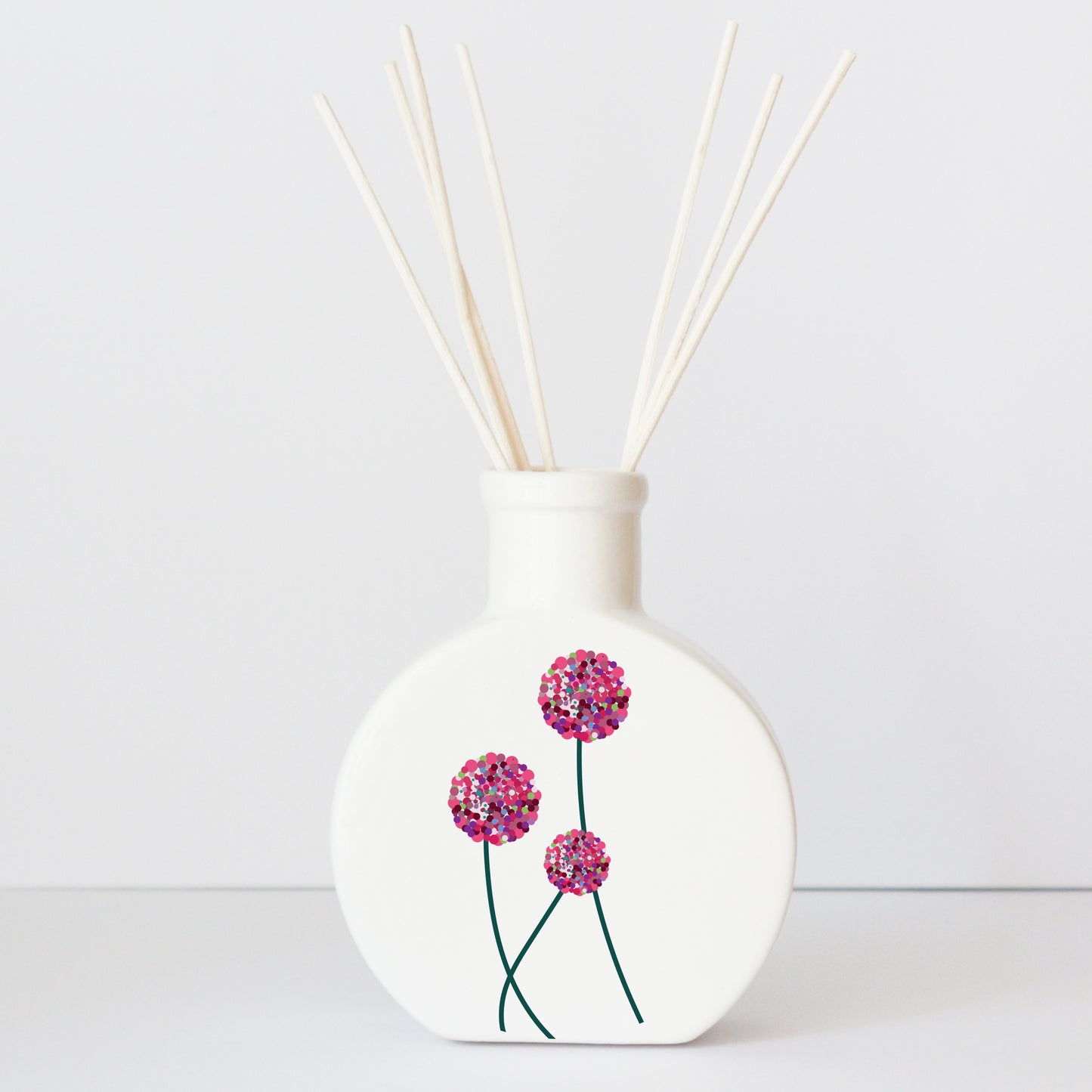 Profumatore in ceramica con grafica d’autore “Fleurs d'ail"