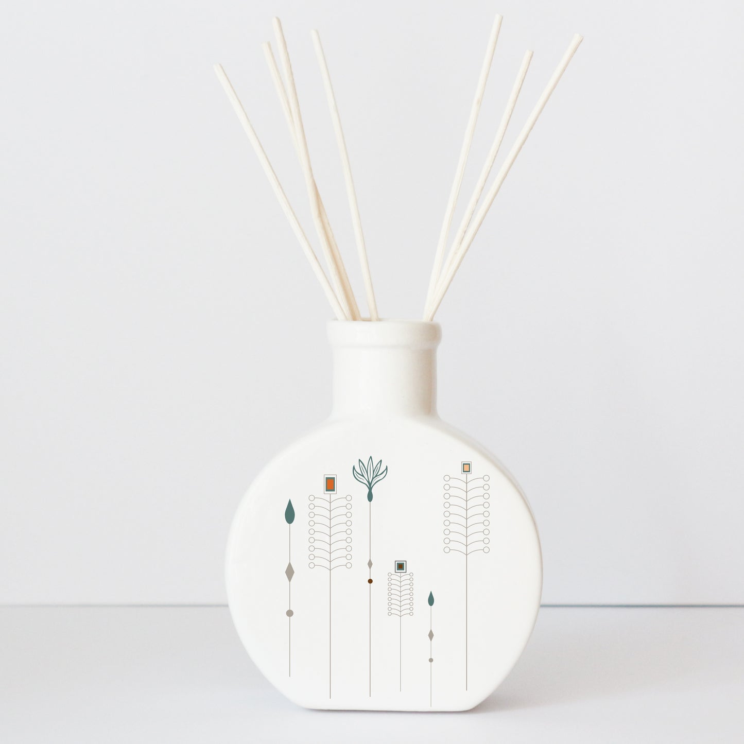 Profumatore in ceramica con grafica d’autore “Giardino geometrico"