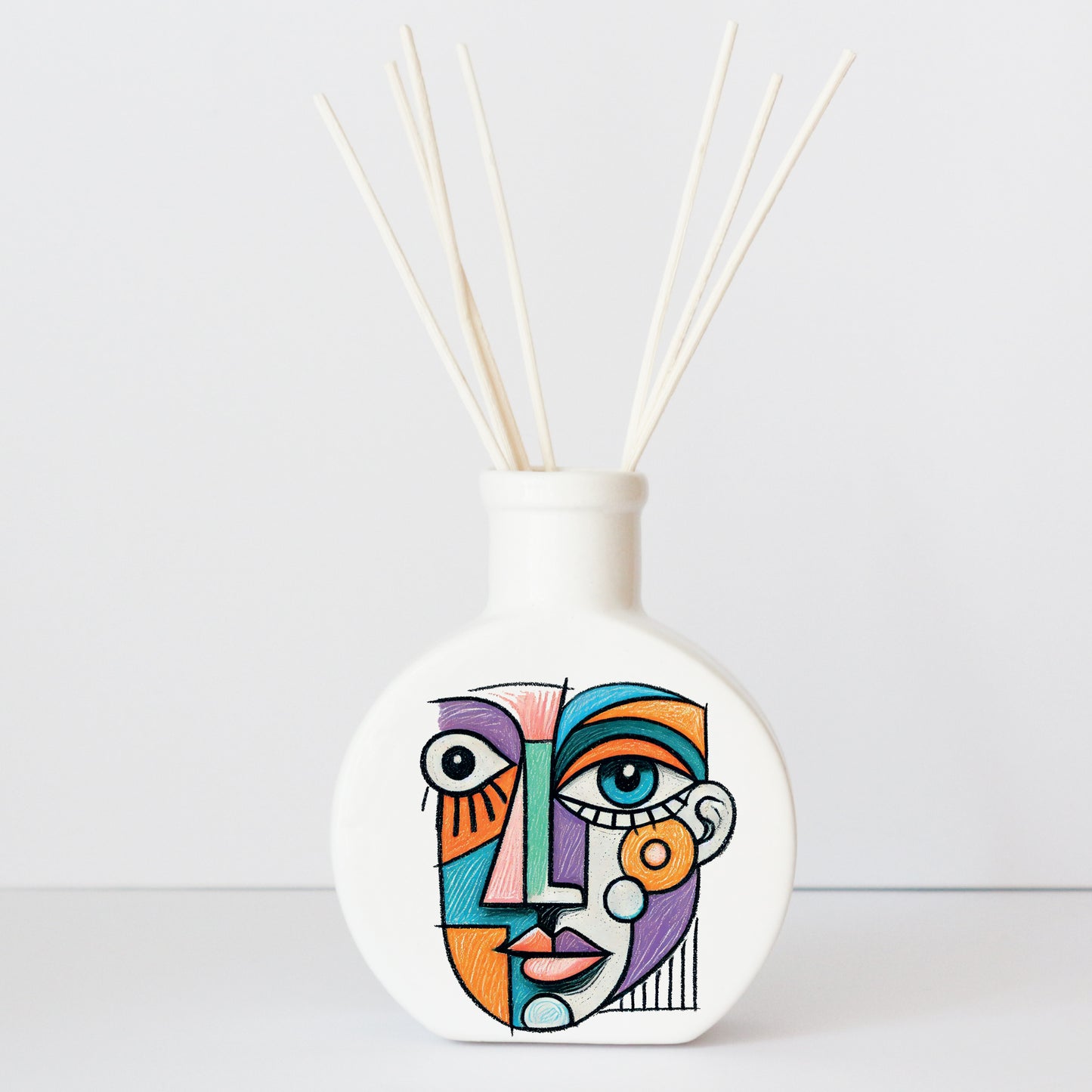 Profumatore in ceramica con grafica d’autore “Essenza astratta"