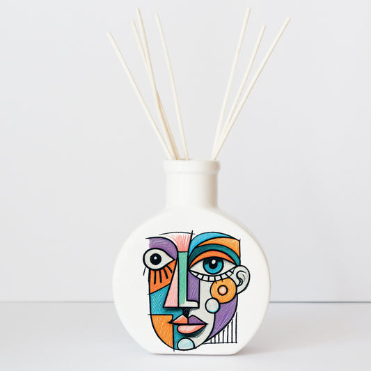 Profumatore in ceramica con grafica d’autore “Essenza astratta"