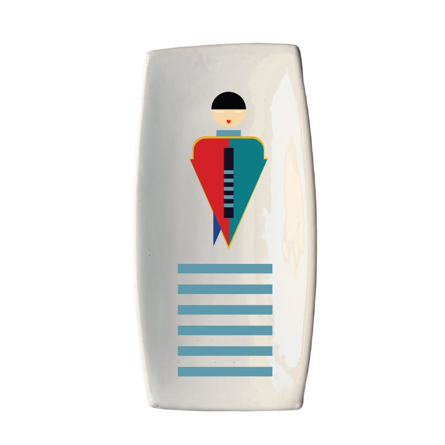 Piatto Sushi in Ceramica Artigianale Made in Italy con grafica Archetipo Cod14