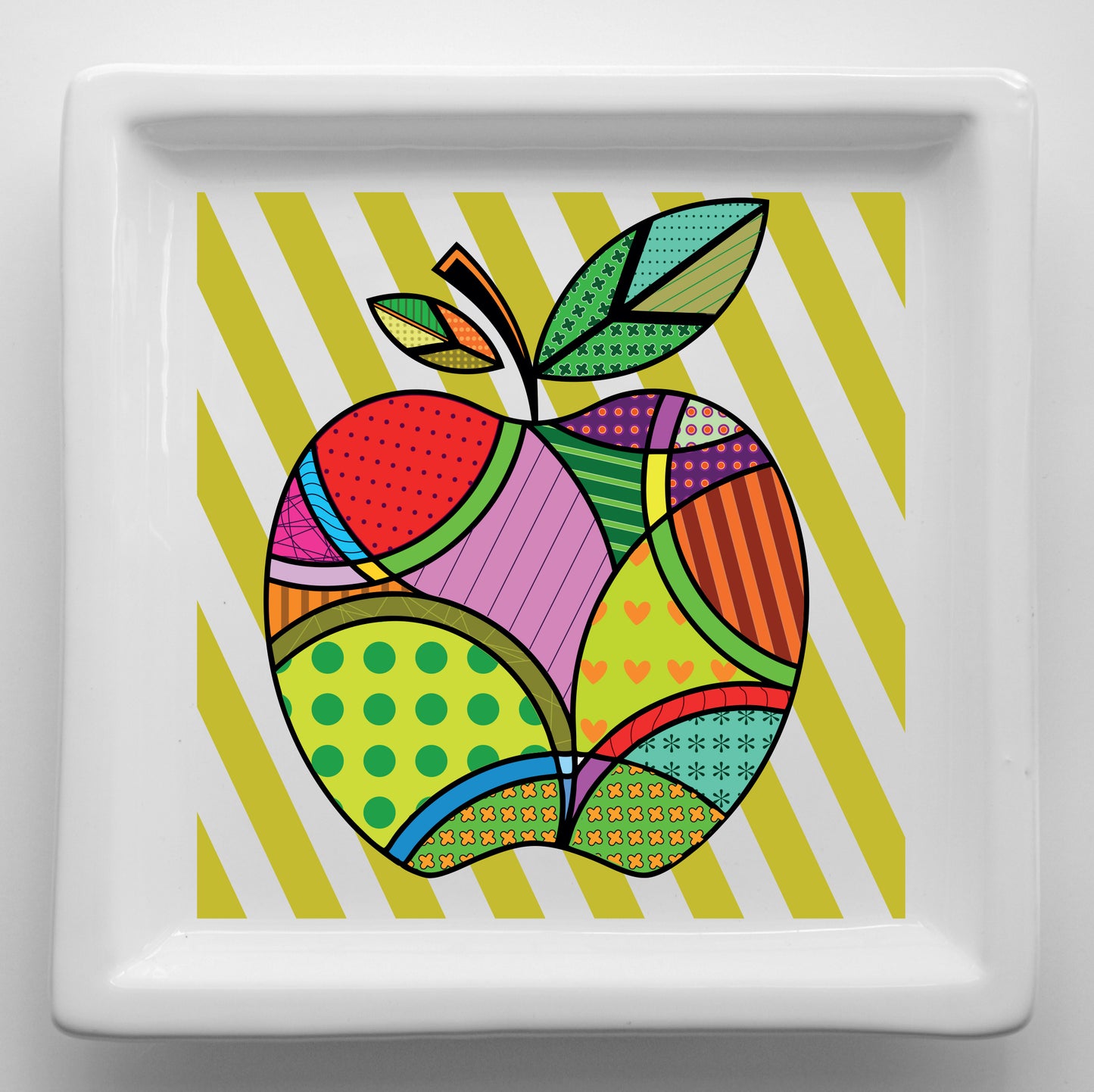 Vassoi in Ceramica Made in Italy – Svuotatasche Artigianali con Grafica d’Autore Cod1