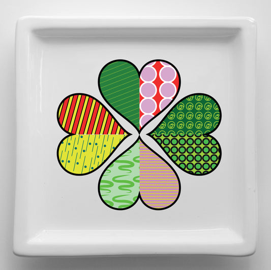 Vassoi in Ceramica Made in Italy – Svuotatasche Artigianali con Grafica d’Autore Cod6