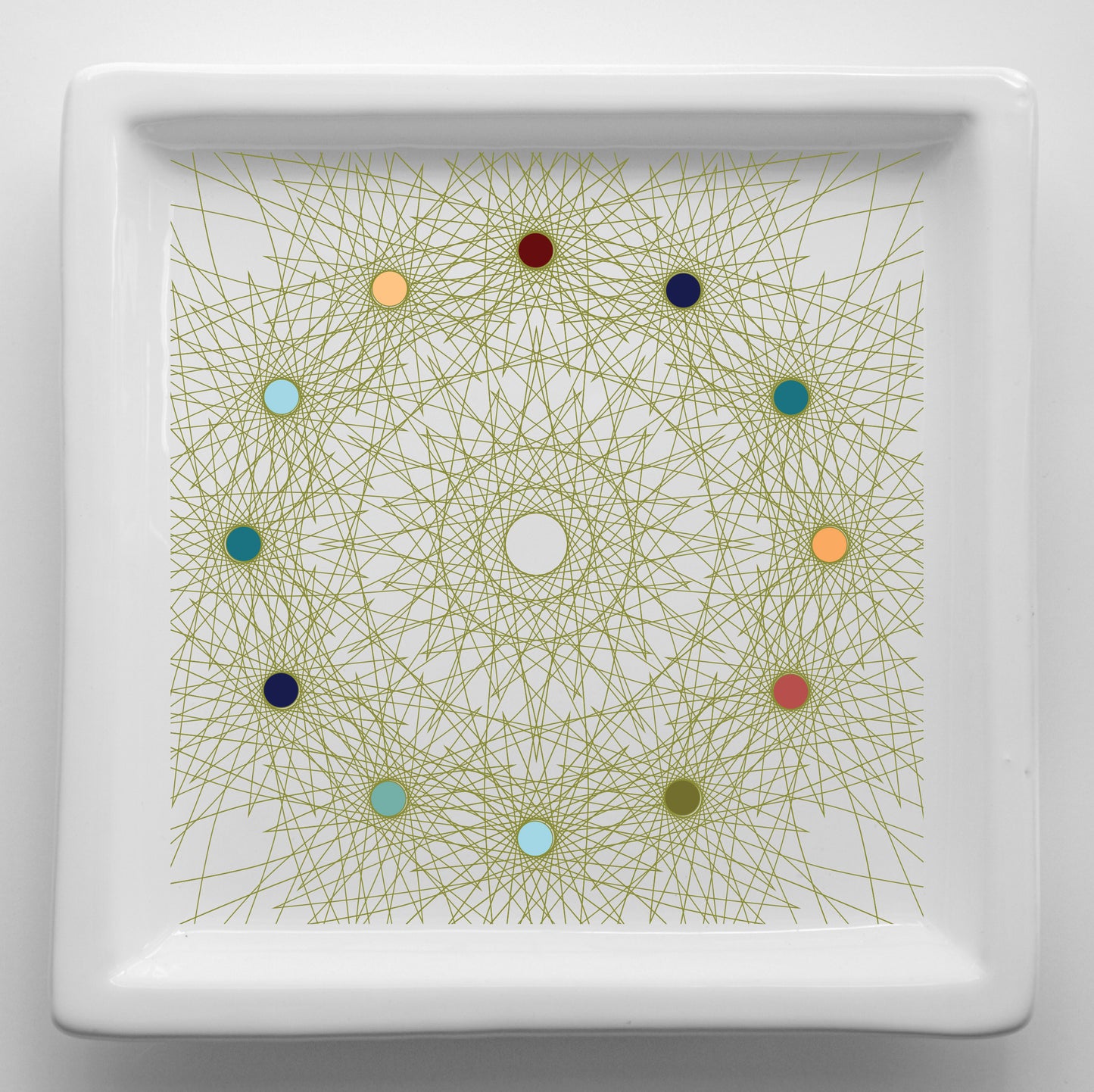 Vassoi in Ceramica – Svuotatasche Artigianali con Grafica d’Autore Minimal Cod8