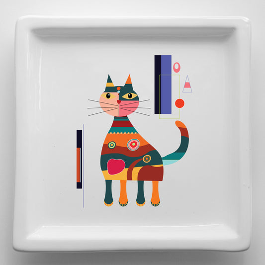 Vassoi in Ceramica Made in Italy – Svuotatasche Artigianali con Grafica d’Autore Cod9