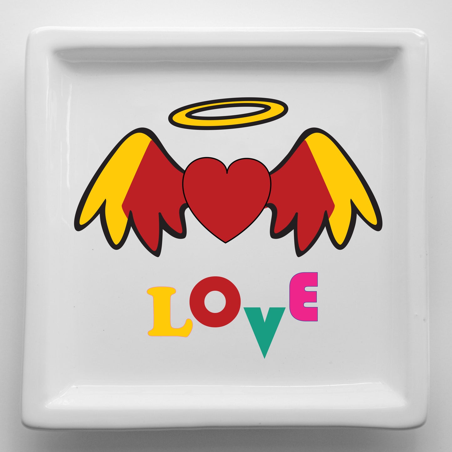 Vassoi in Ceramica Made in Italy – Svuotatasche Artigianali con Grafica d’Autore Cod10