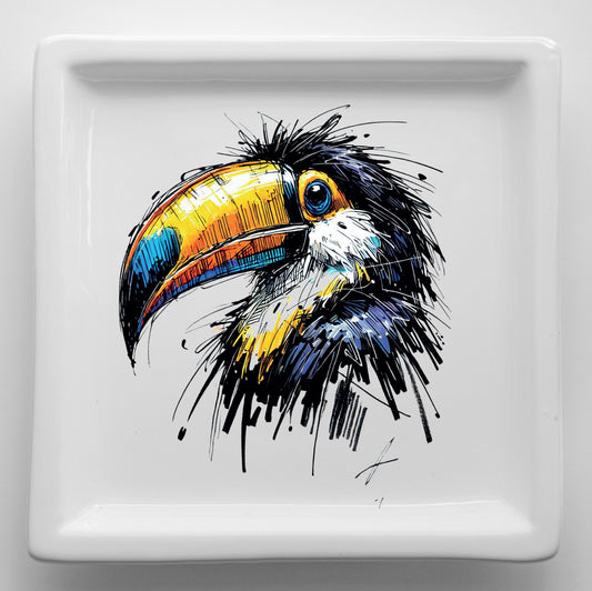 Vassoi in Ceramica Made in Italy – Svuotatasche Artigianali con Grafica d’Autore Cod15