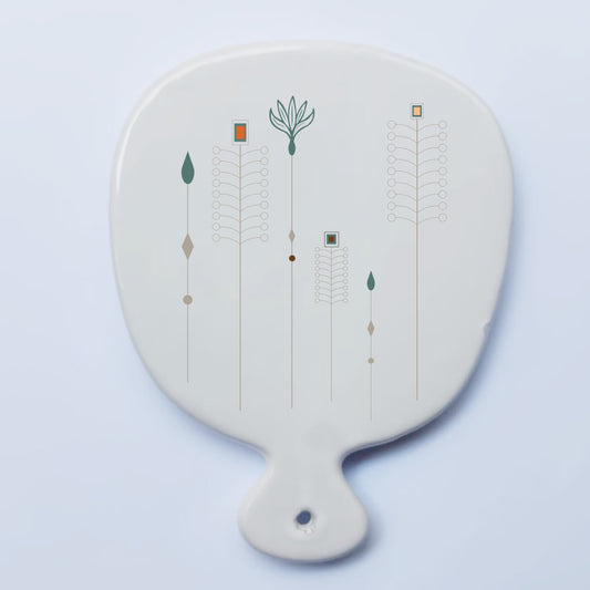 Tagliere/vassoio in ceramica Giardino  – Arte contemporanea Made in Italy