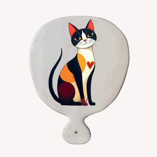 Tagliere in ceramica Gattino pop – Arte contemporanea Made in Italy