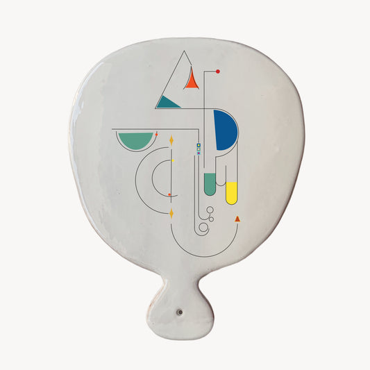 Tagliere/vassoio in ceramica Geometrie – Arte contemporanea Made in Italy