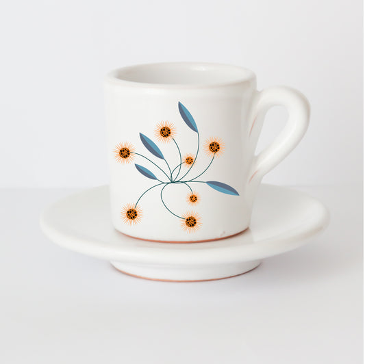 Tazzine Elena in Ceramica Artigianale con Grafica d’Autore Cod.9
