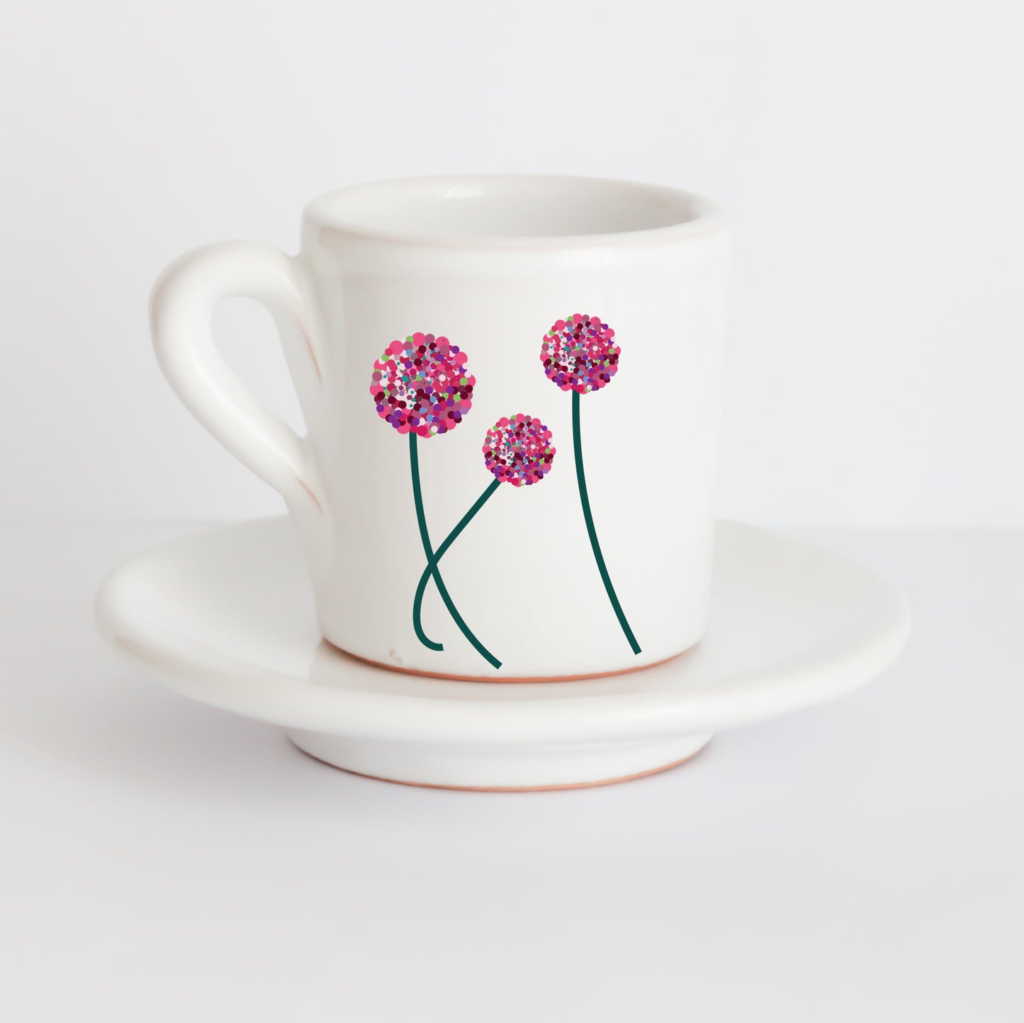 Tazzine Elena in Ceramica Artigianale con Grafica d’Autore Cod.18