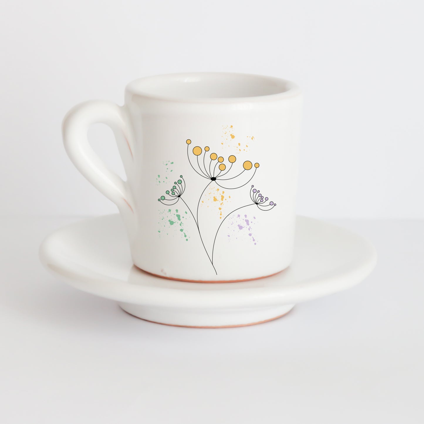 Tazzine Elena in Ceramica Artigianale con Grafica d’Autore Cod.21