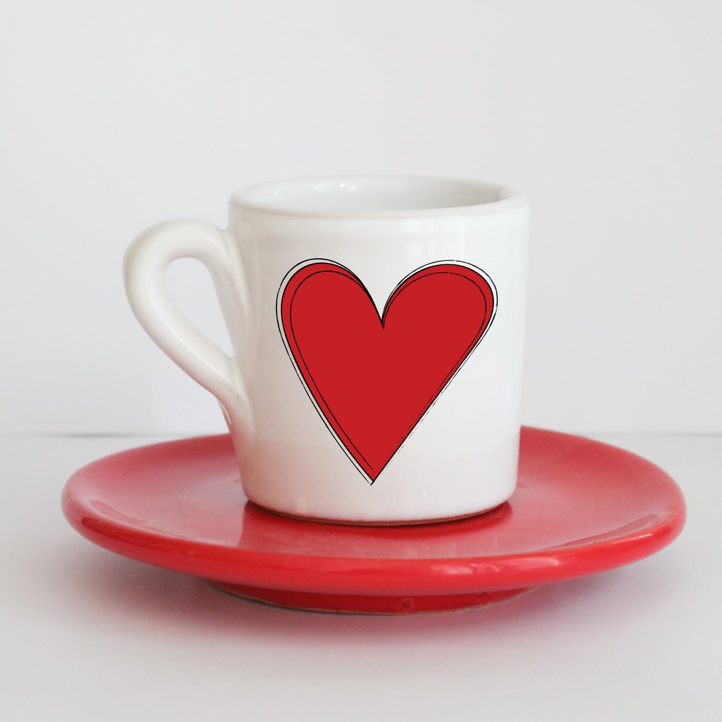 Tazzine Elena in Ceramica Artigianale con Grafica d’Autore Cod.5