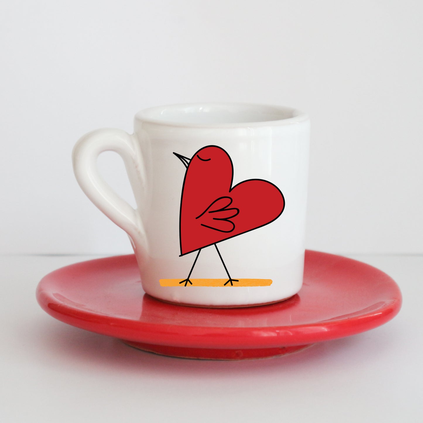 Tazzine Elena in Ceramica Artigianale con Grafica d’Autore Cod.3