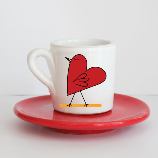 Tazzine Elena in Ceramica Artigianale con Grafica d’Autore Cod.3