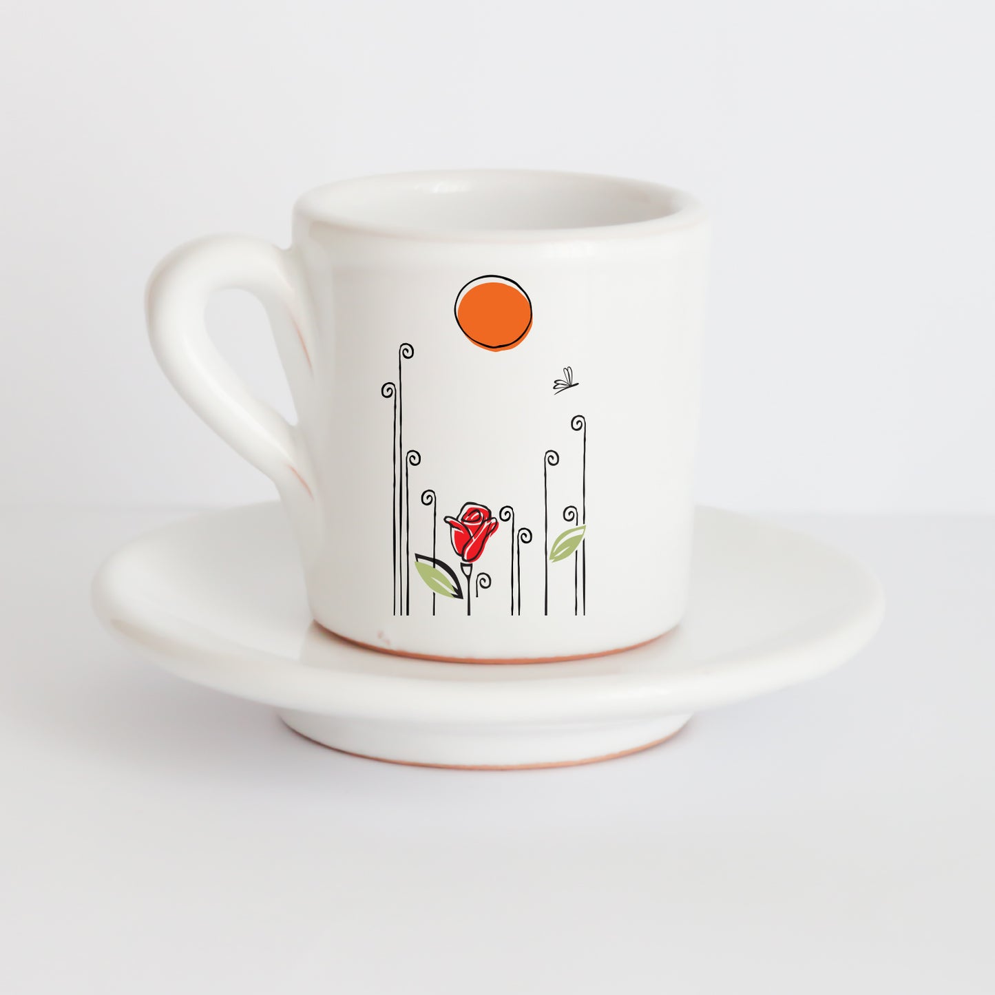 Tazzine Elena in Ceramica Artigianale con Grafica d’Autore Cod.12