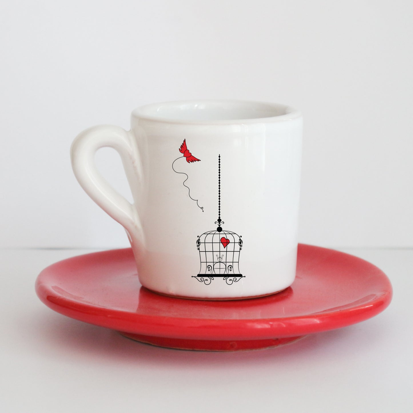 Tazzine Elena in Ceramica Artigianale con Grafica d’Autore Cod.16