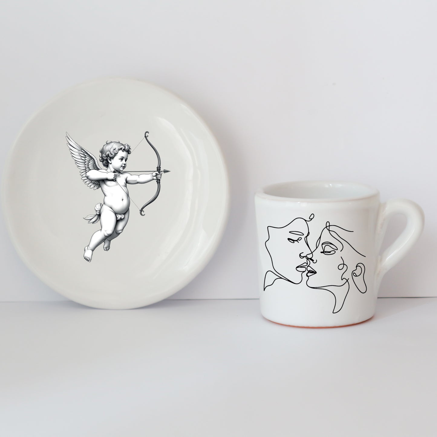 Tazzine Elena in Ceramica Artigianale con Grafica d’Autore Cod.30