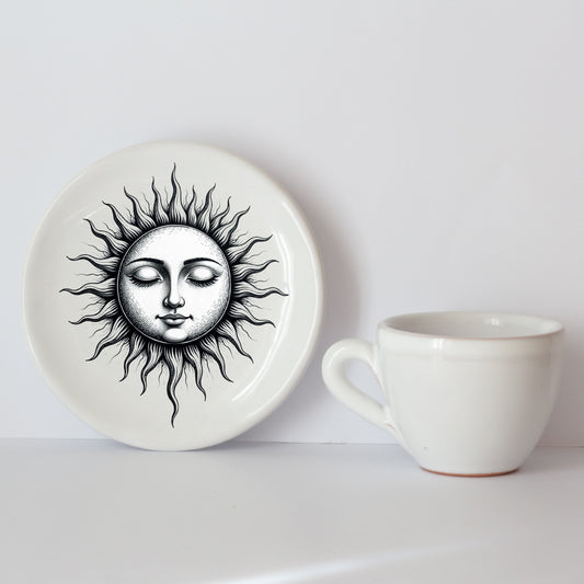 Franci Tazzine con Piattino in Ceramica italiana – Realizzate a Mano con Grafica d’Autore Cod.11